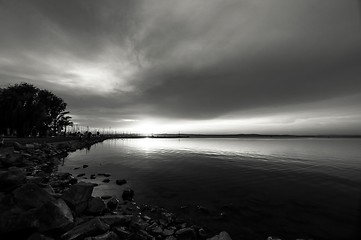 Image showing Beautiful Sunset at the ocean