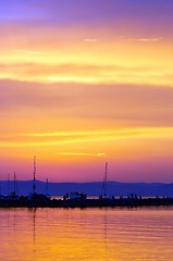 Image showing Beautiful Sunset at the ocean