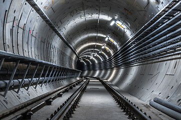 Image showing Underground facility with a big tunnel