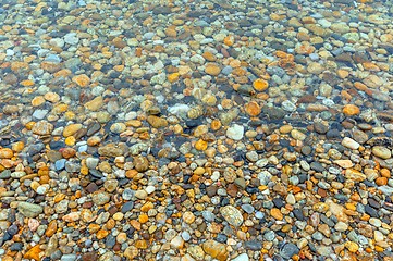 Image showing Pebble stones at the sea