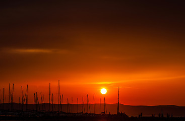 Image showing Beautiful Sunset at the ocean