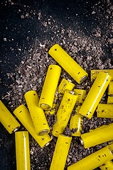 Image showing Artistic way to represent little yellow batteries 