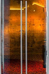 Image showing Modern glass door