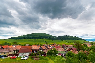 Image showing Angle shot of a small village