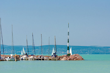 Image showing Storm indicator on the shores of a sea