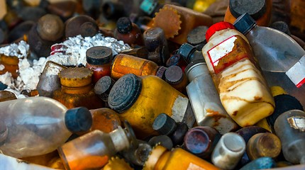 Image showing Several barrels of toxic waste