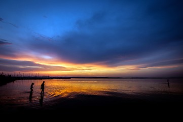 Image showing Beautiful Sunset at the ocean