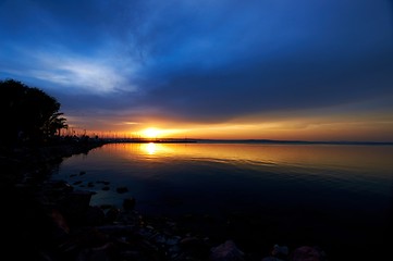 Image showing Beautiful Sunset at the ocean