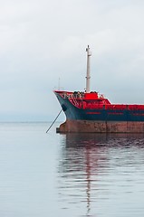 Image showing Big cargo ship on the water