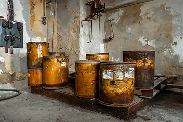 Image showing Industrial interior with storage tank 