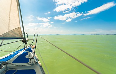 Image showing Sailing boat on the water