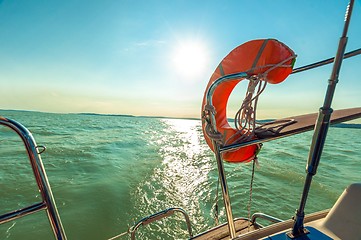 Image showing Life vest on boat