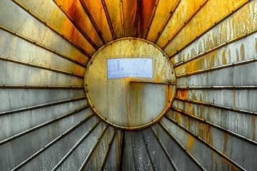 Image showing Rusty steal texture of a storage tank