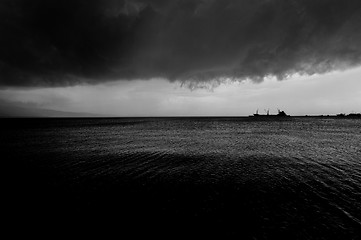 Image showing Storm at the beach