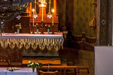 Image showing Closeup photo of an altar 