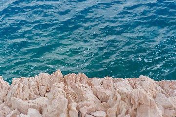 Image showing Sharp stones at the shores