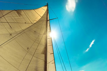 Image showing Sail of a sailing boat