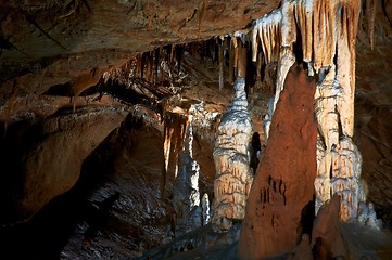 Image showing Underground photo in a cave with bright lighr