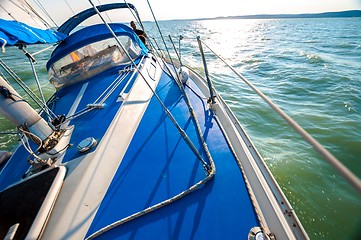 Image showing Sailing boat on the water