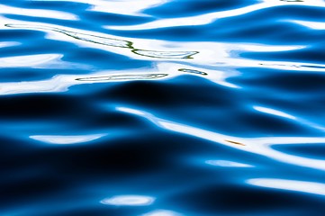 Image showing Deep blue water surface