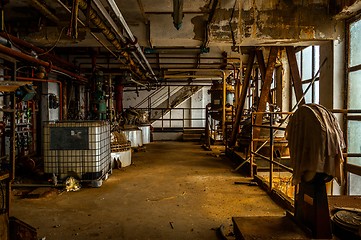 Image showing Industrial interior with storage tank 