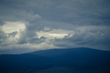 Image showing Mountains with strange sky