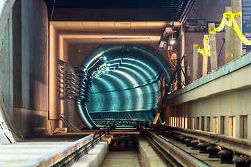 Image showing Underground facility with a big tunnel