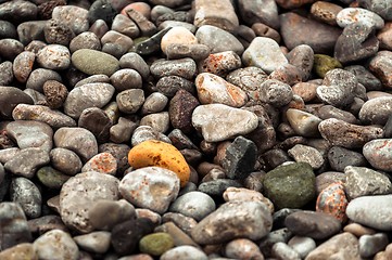 Image showing Pebble stones at the sea