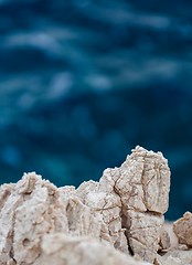 Image showing Sharp stones at the shores