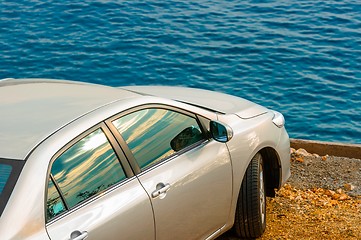 Image showing Car parking outdoors