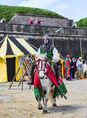 Image showing Knight Riding Horse