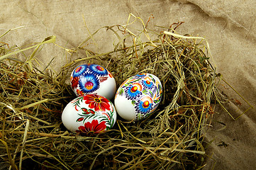 Image showing The painted eggs 