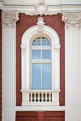 Image showing A vertical window with columns. Architectural detail of the Nati