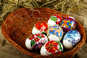 Image showing The painted eggs 