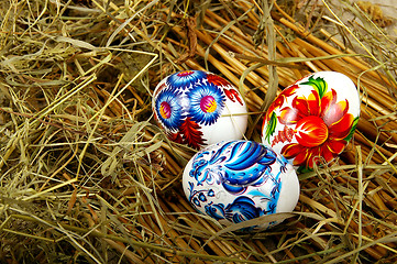 Image showing The painted eggs 