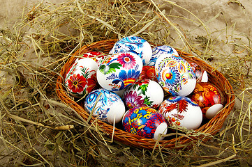 Image showing The painted eggs 