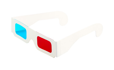 Image showing Red-and-blue disposable glasses