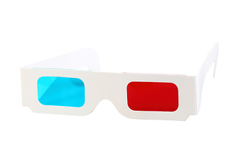 Image showing Red-blue paper glasses