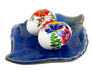 Image showing The painted eggs 