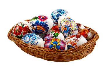 Image showing The painted eggs 