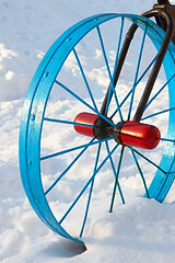 Image showing Metal detail in the form of a bicycle wheel