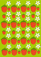 Image showing Strawberry garden texture