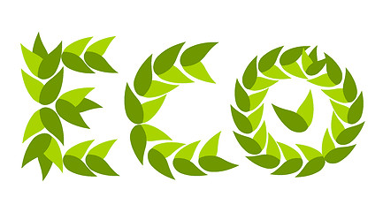 Image showing Vector eco word