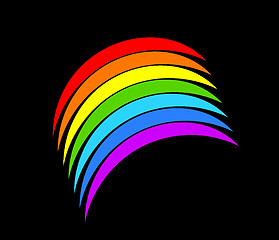 Image showing Vibrant rainbow symbol