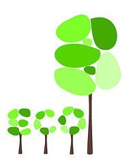 Image showing Abstact eco trees