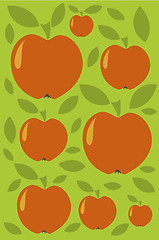 Image showing Apples vintage background