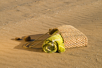 Image showing Bag on the beach