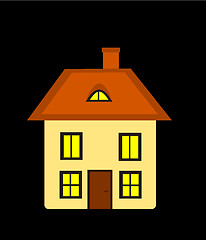 Image showing House illustration at night