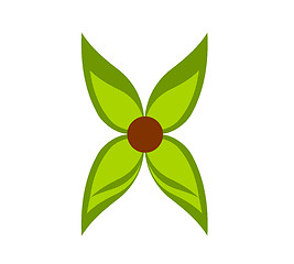 Image showing Green flower logo