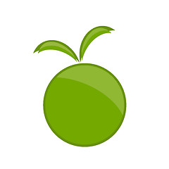 Image showing Green apple symbol